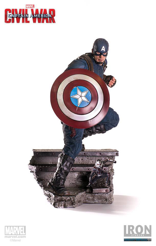 Estátua Cap. America Civil War Legacy Replica Cap. America & Ant-Man 41  cm