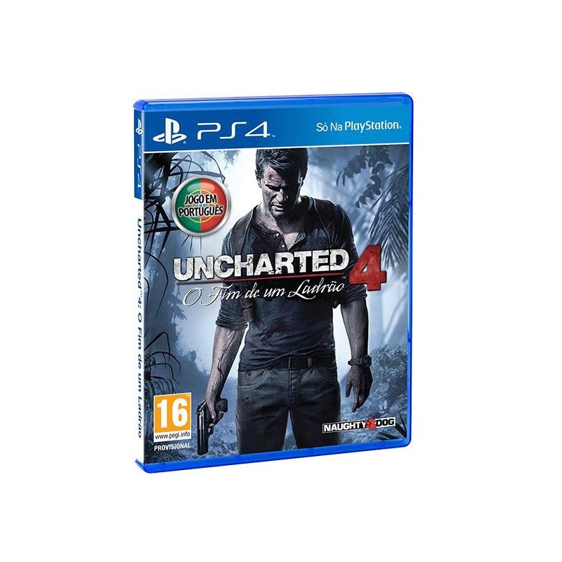 Uncharted 4 O Fim de um Ladrão PS4  (Seminovo) (Em Português) 