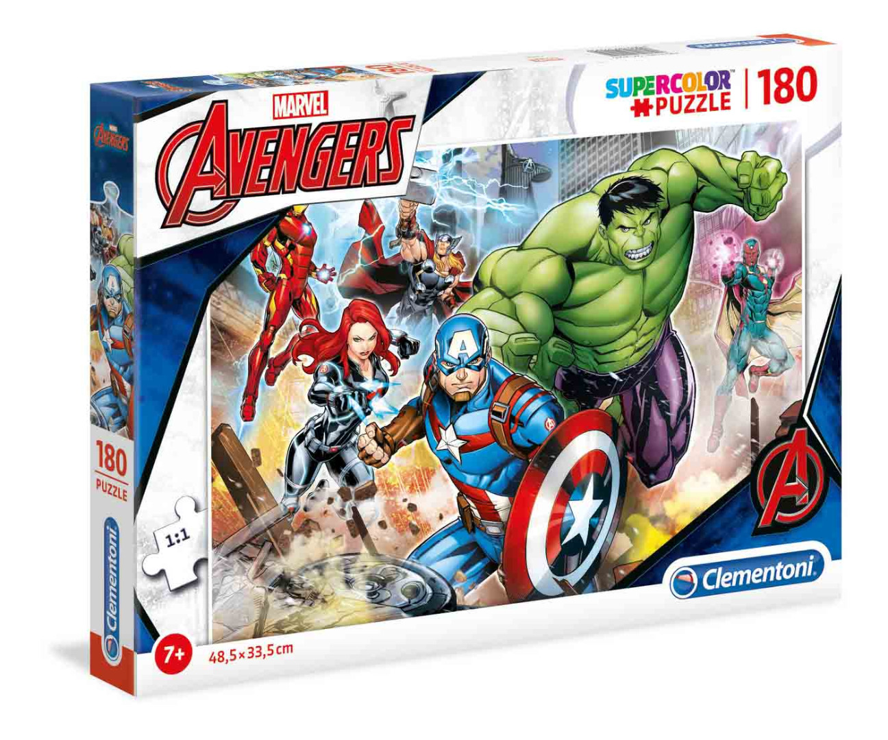 Marvel Avengers - 180 peças - Supercolor Puzzle (Para mais de 7 anos)
