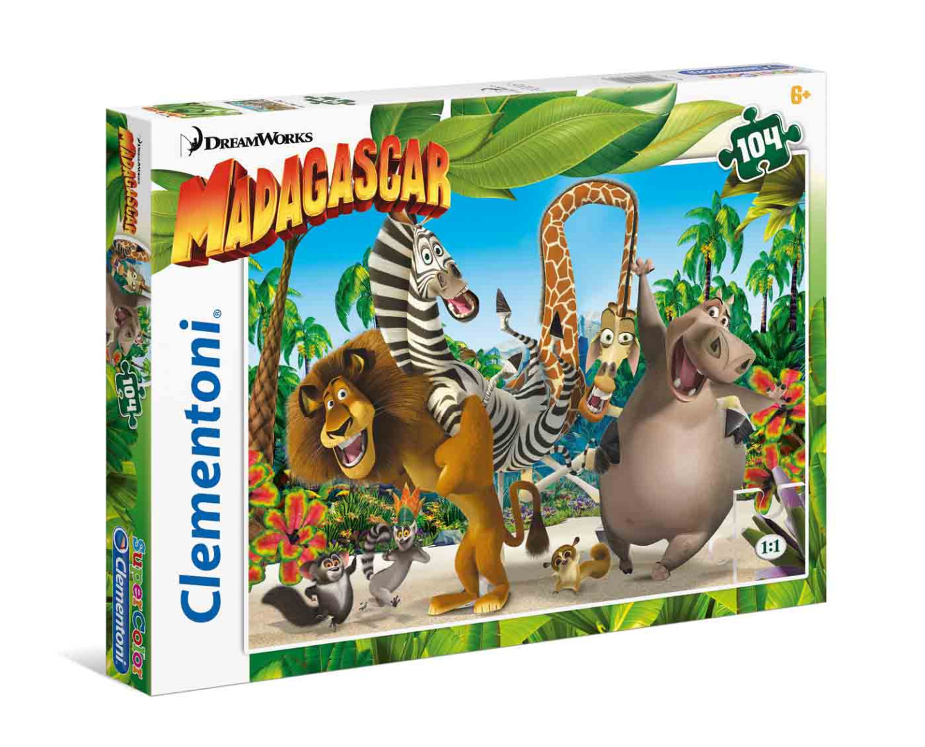 Madagascar - 104 peças - Supercolor Puzzle (Para mais de 6 anos)