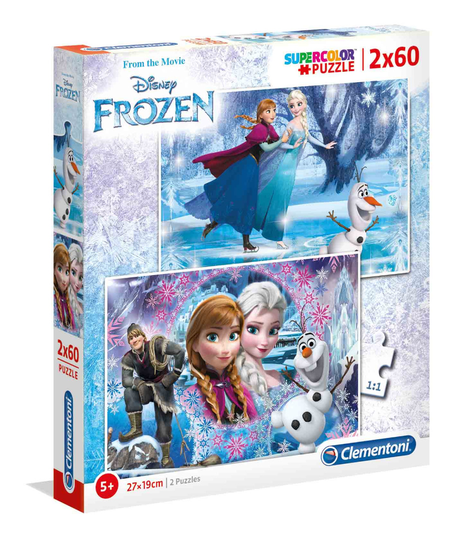 Disney Frozen - 2x60 peças - Supercolor Puzzle (Para maior de 3 anos)