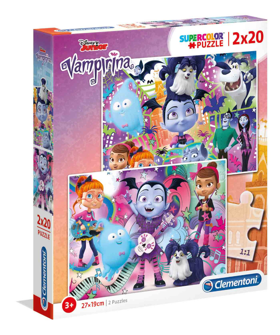 Disney Vampirina - 2x20 peças - Supercolor Puzzle (Para mais de 3 anos)