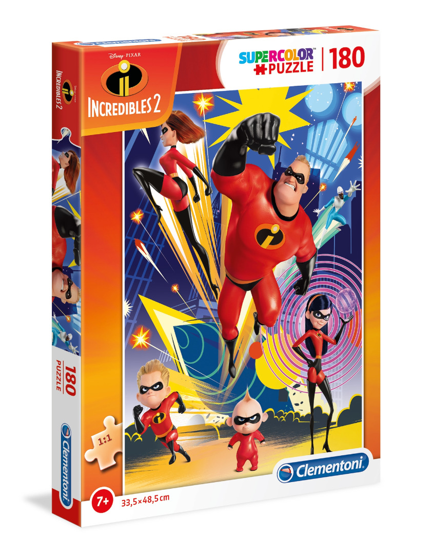 Disney Incredibles 2 - 180 peças - Supercolor Puzzle (Para mais de 7 anos)