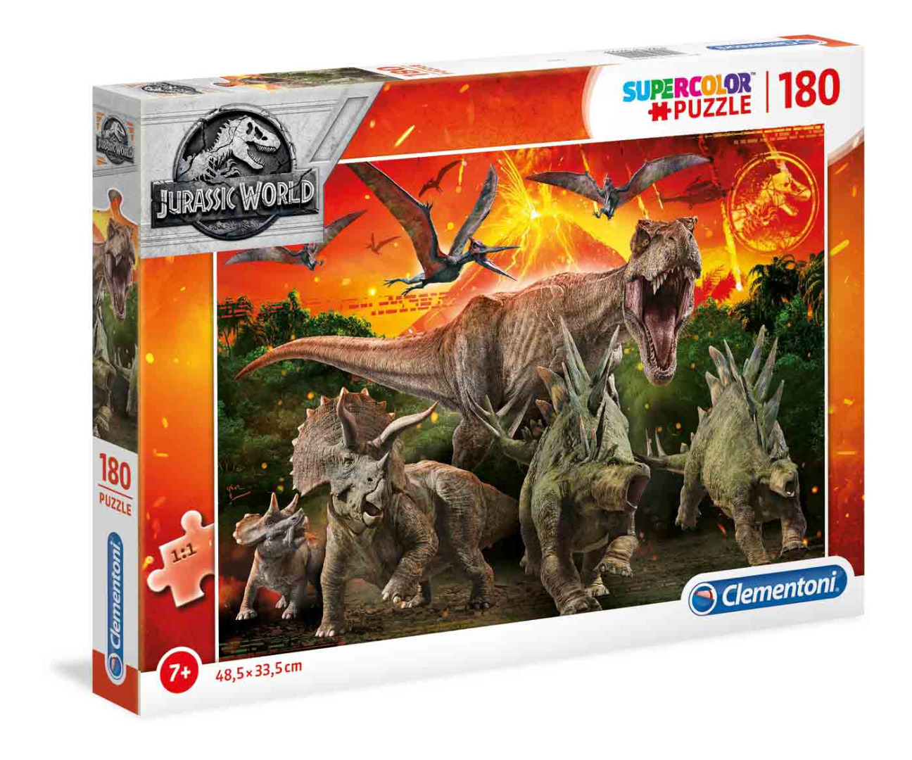 Jurassic World - 180 peças - Supercolor Puzzle (Para mais de 6 anos)