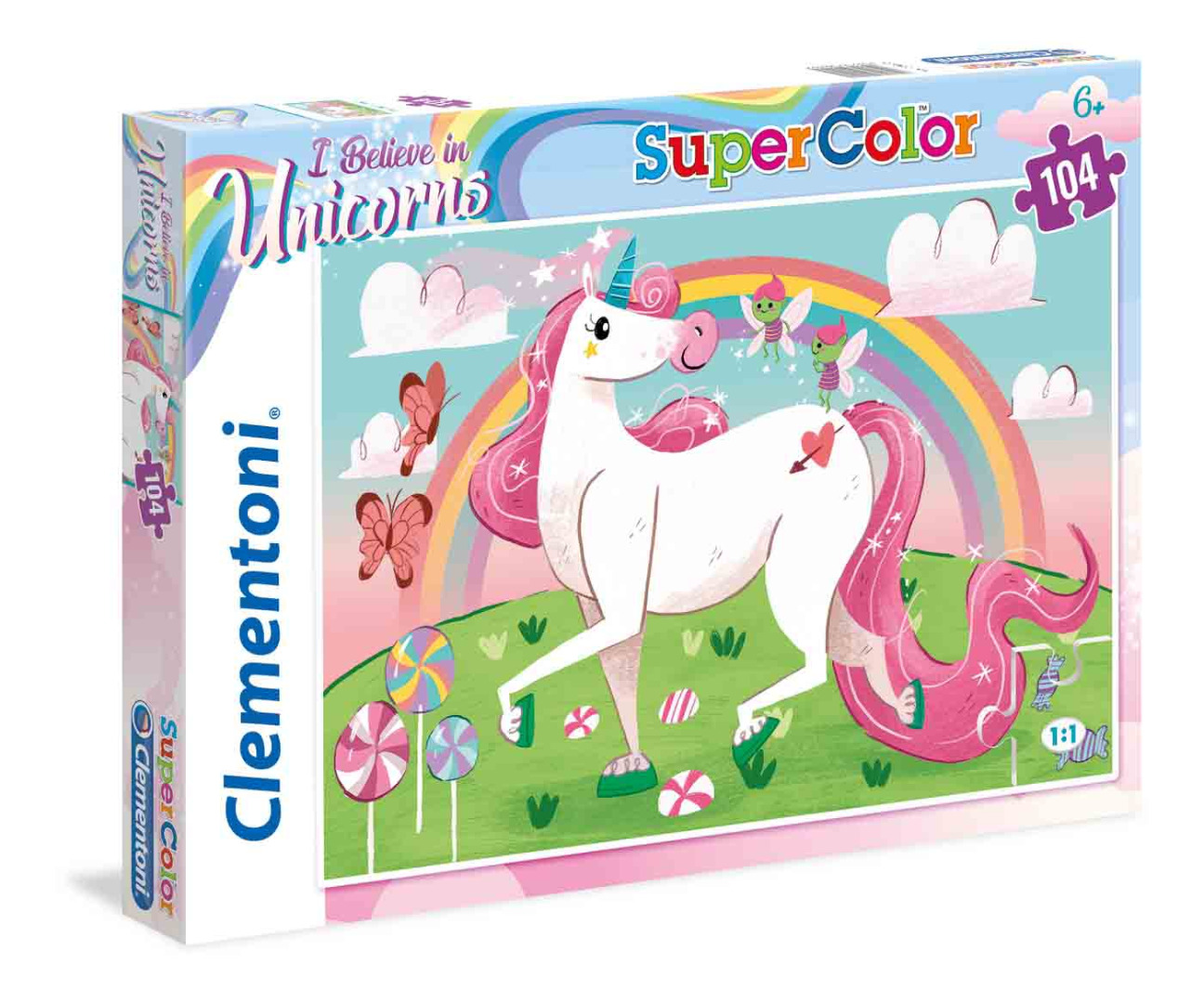 I Believe in Unicorns - 104 peças - Supercolor Puzzle (Para mais de 6 anos)
