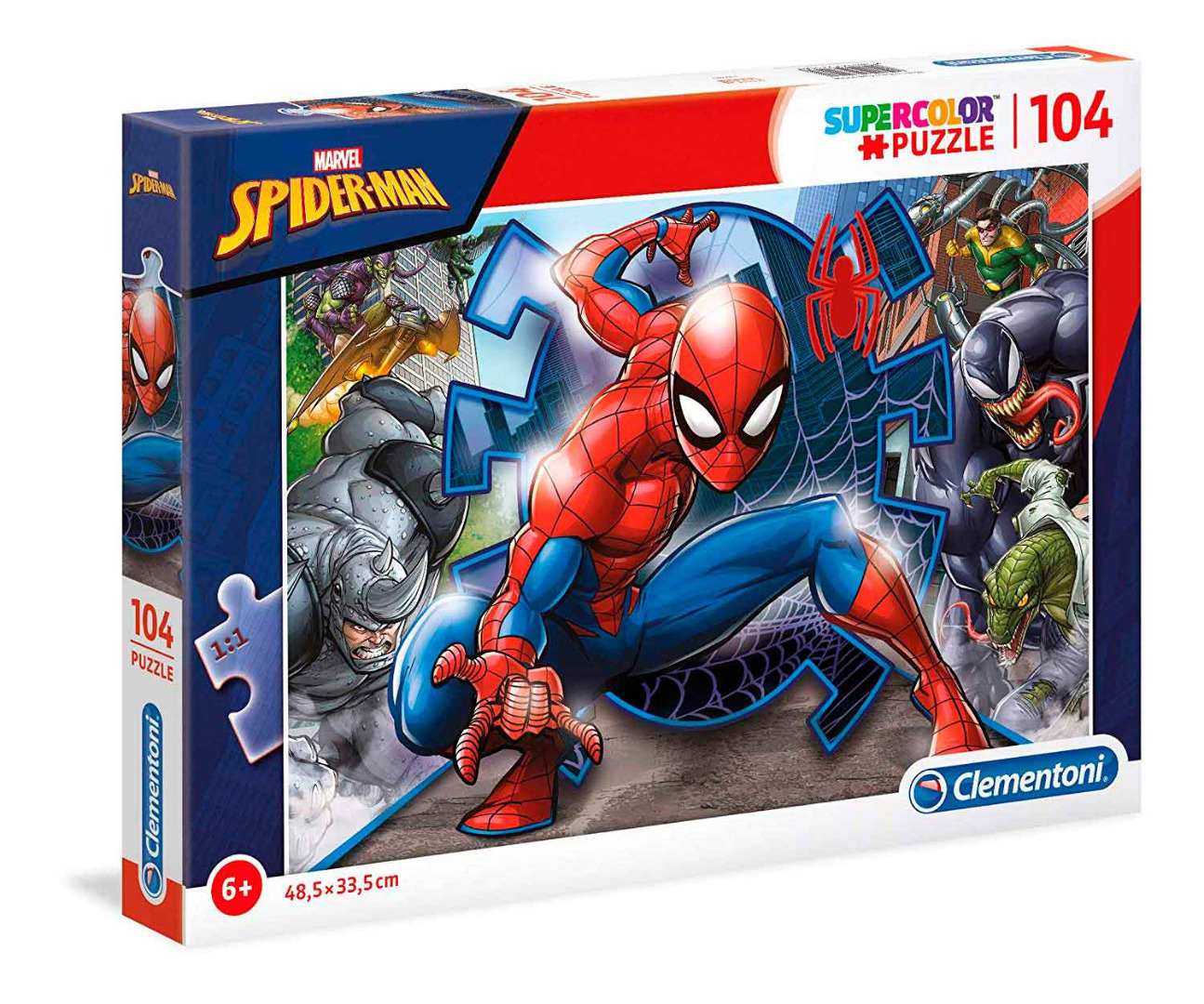 Marvel Spider-Man - 104 peças - Supercolor Puzzle (Para mais de 6 anos)