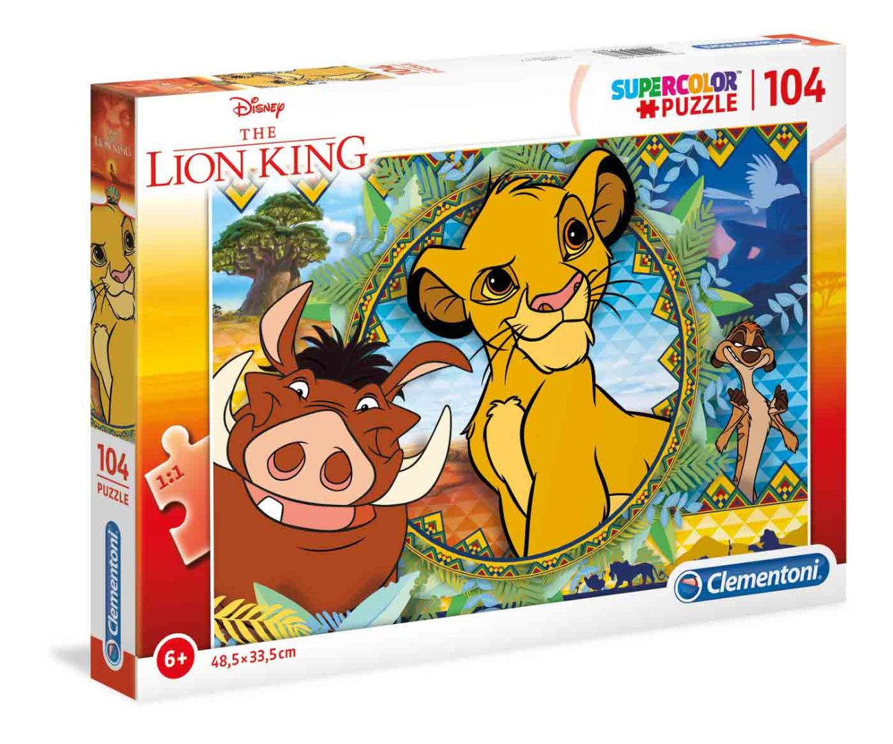 Disney Lion King - 104 peças - Supercolor Puzzle (Para mais de 6 anos)