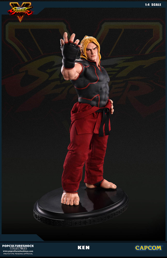 Estátua Street Fighter V 1/4 Ken Masters 43 cm