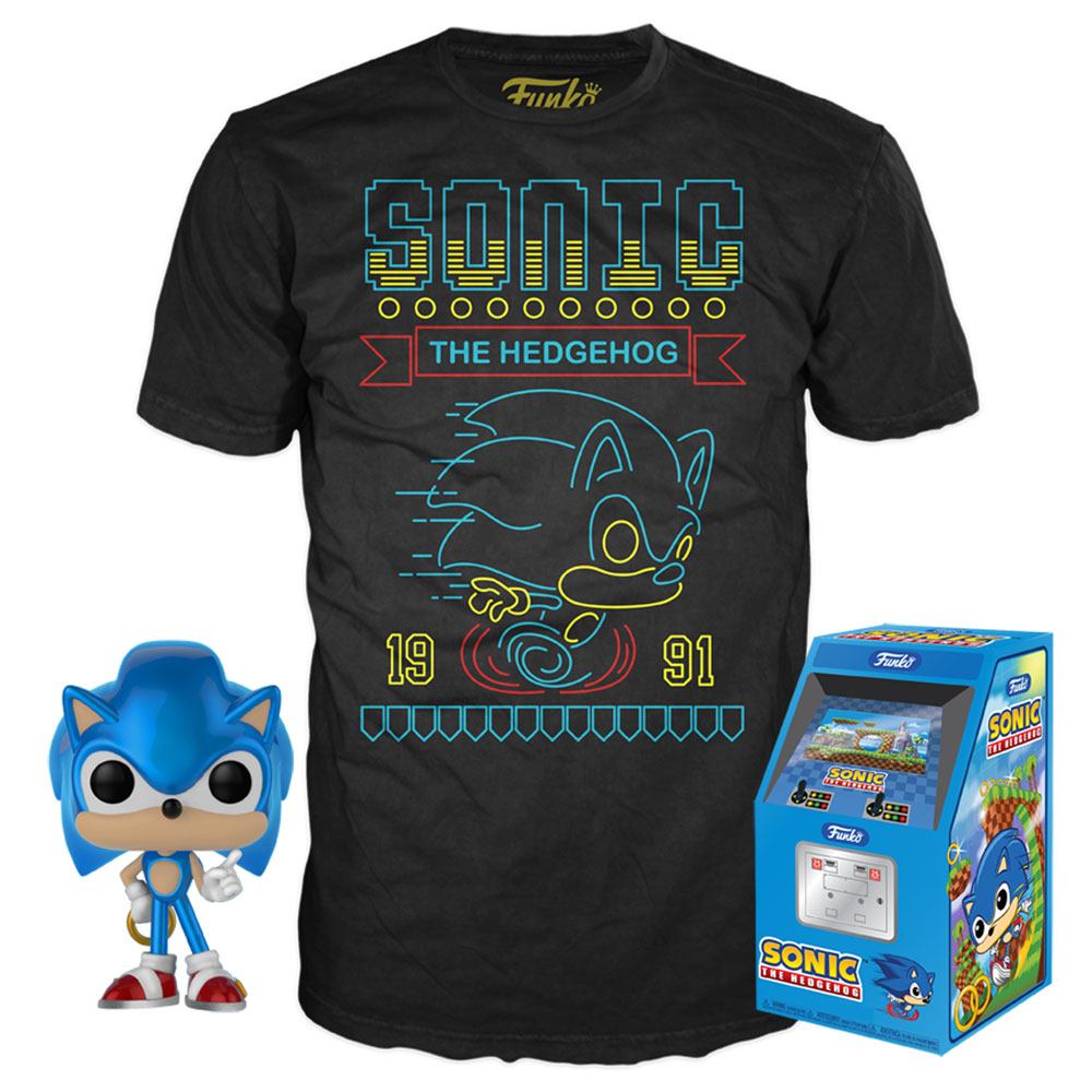 Sonic the Hedgehog POP! & Tee Box Sonic Tamanho M