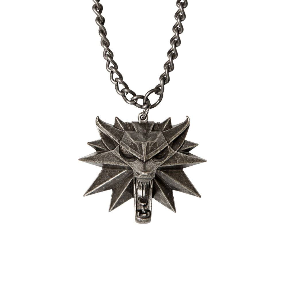 Witcher III Wild Hunt Medallion and Chain Wolf
