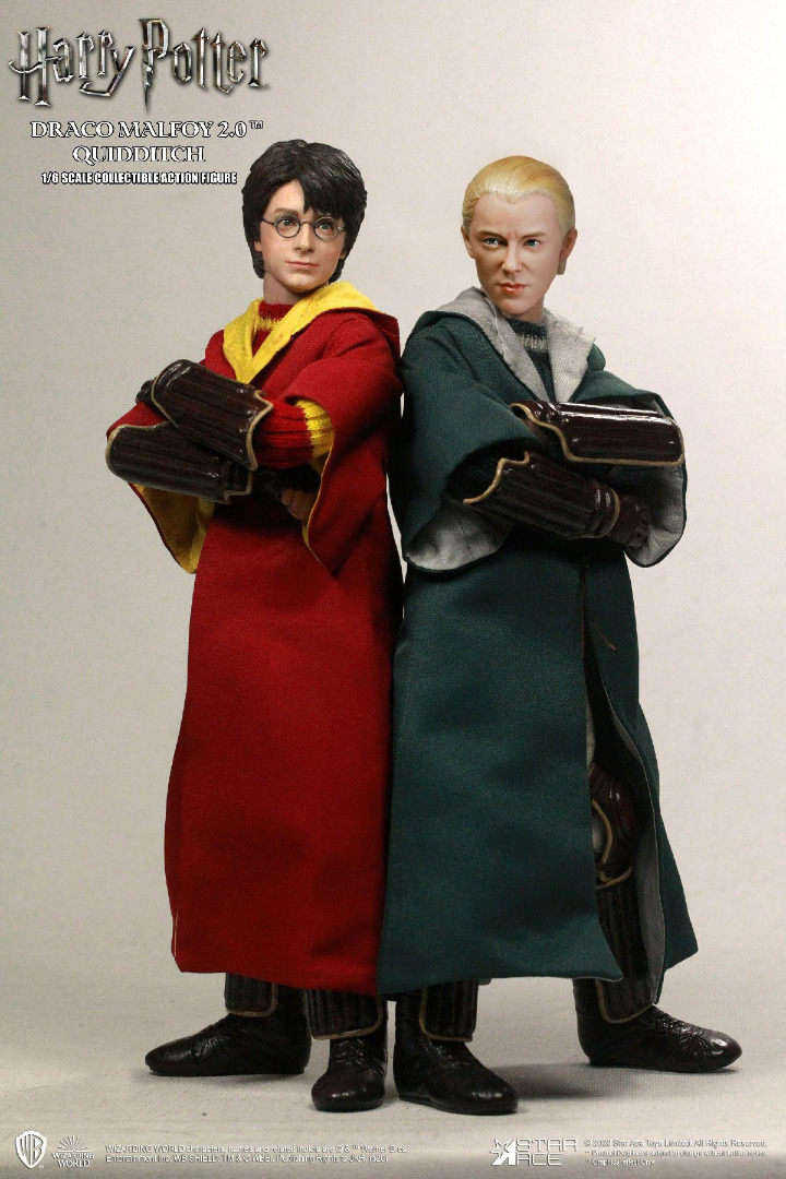 Harry Potter AF 1/6 2-Pack Harry Potter & Draco Malfoy 2.0 Quidditch 26 cm
