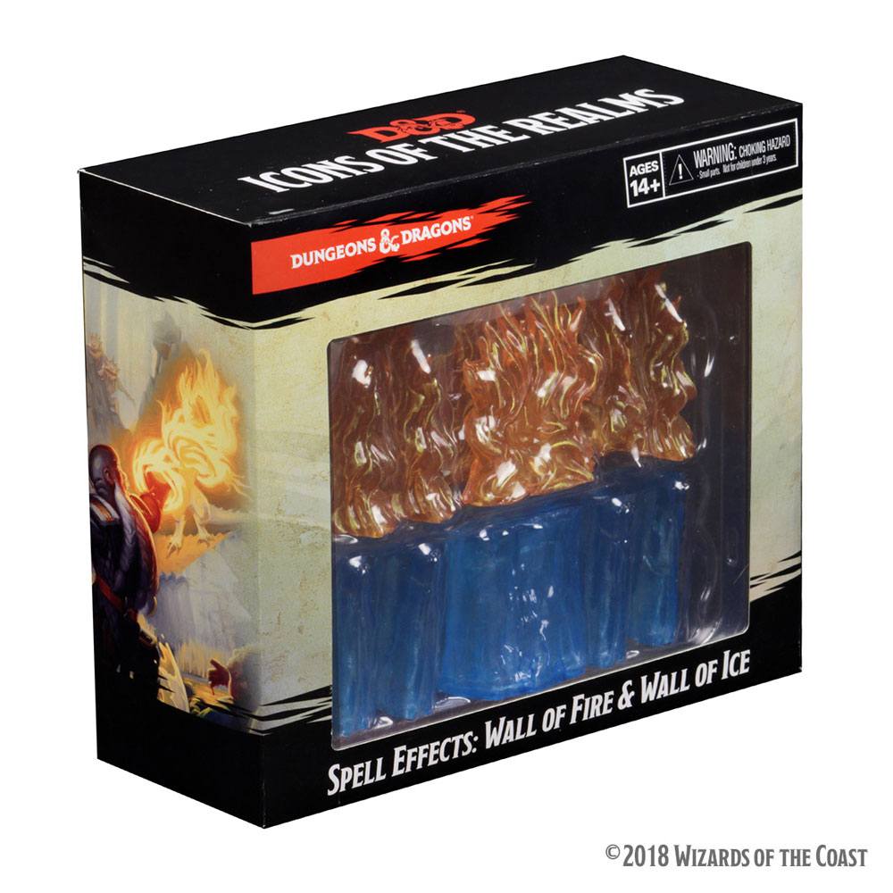 D&D Icons of the Realms Miniature Spell Effects: Wall of Fire & Wall of Ice