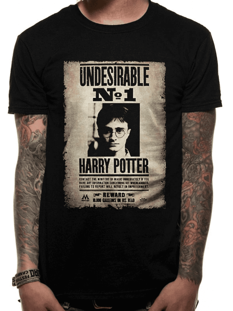 T-shirt Harry Potter Undesirable No 1 Tamanho M