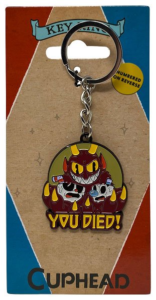 Porta-Chaves/Keychain Cuphead Metal You Died! Limited Edition 4 cm