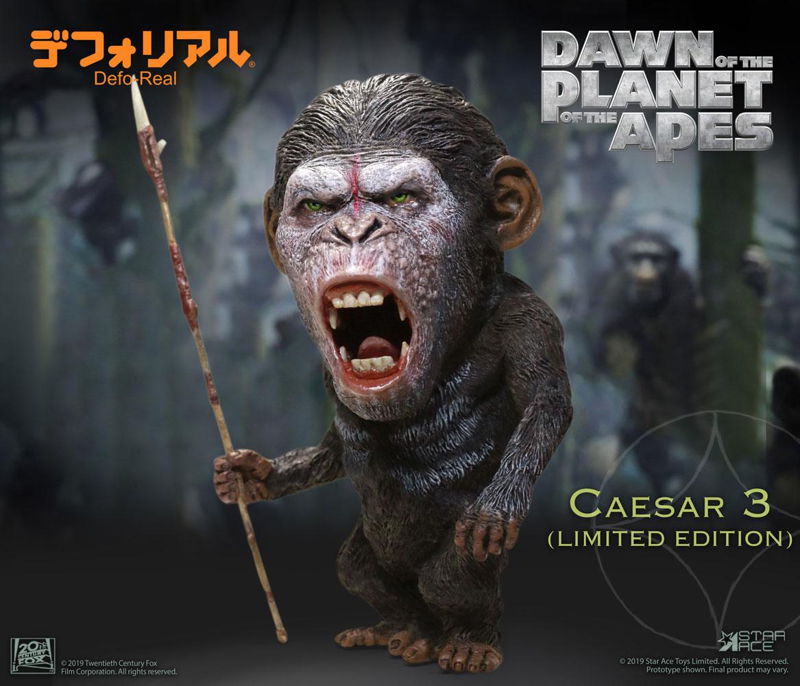 Dawn of the Planet of the Apes Deform Real Series Soft Statue Caesar Face 