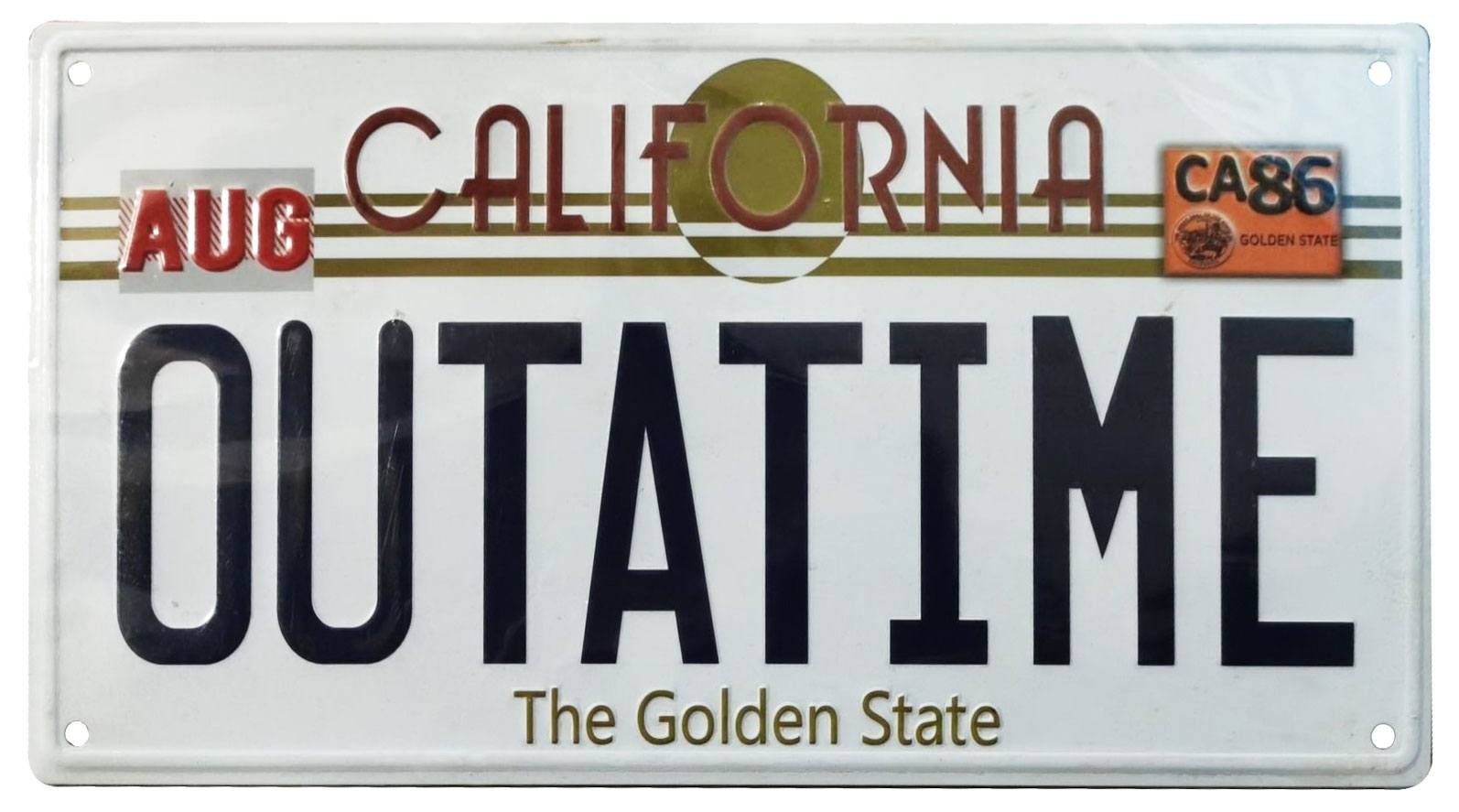 Back To The Future Metal Sign´Outatime´DeLorean License Plate