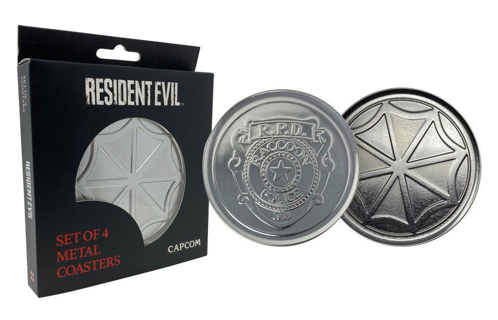 Resident Evil Coaster 4-Pack Police & Logo