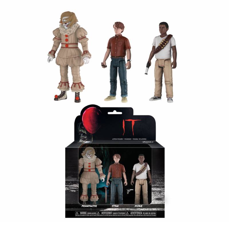 Stephen King's It 2017 Action Figur 3-Pack Set : Pennywise, Stan, Mike 
