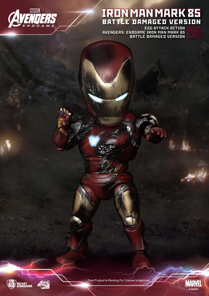 Avengers: Endgame Egg Attack Action Figure Iron Man Mark 85 Battle Damaged 