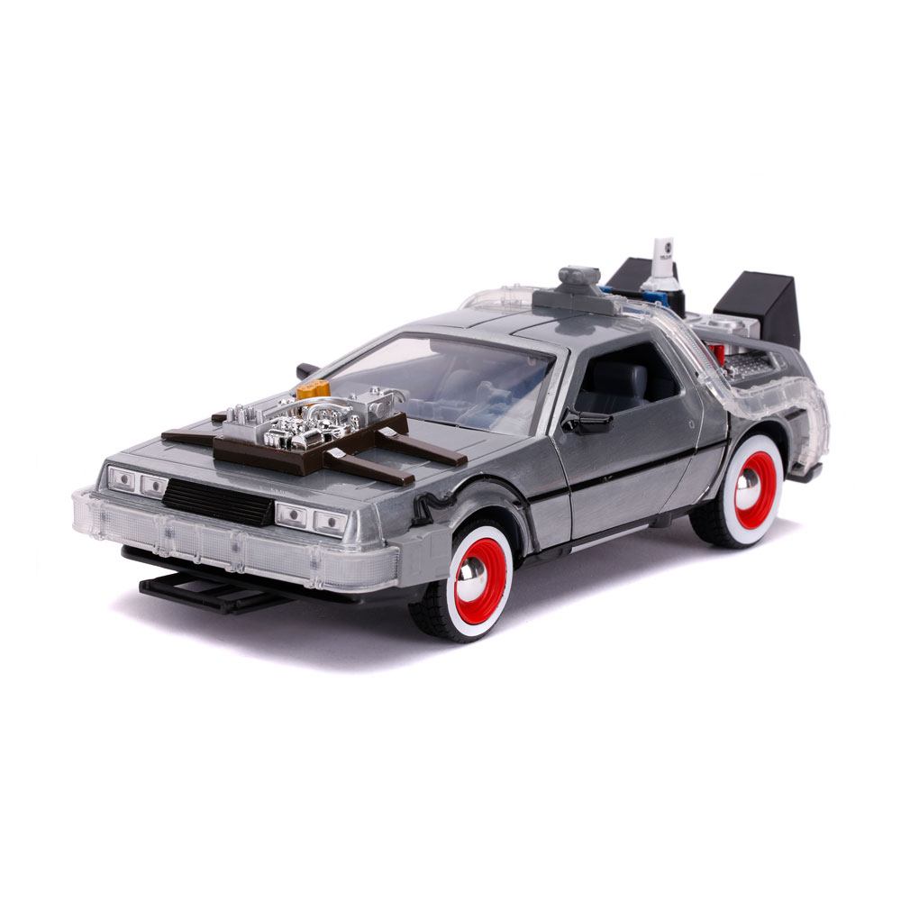Back to the Future III Hollywood Rides Diecast Model 1/24 DeLorean Time 