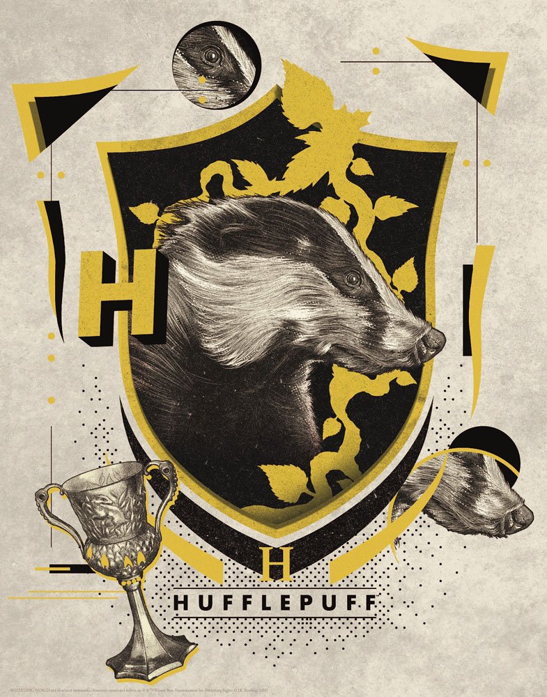 Harry Potter Art Print Hufflepuff 36 x 28 cm