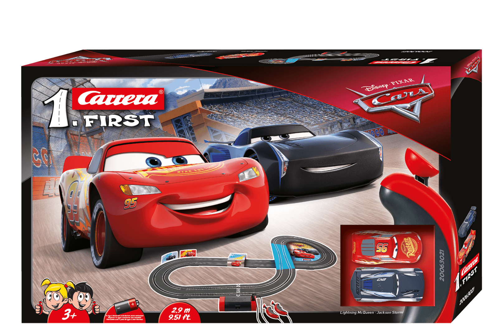 Pista Carrera First Disney Pixar Cars ( Mcqueen+ Storm) 2,9 m