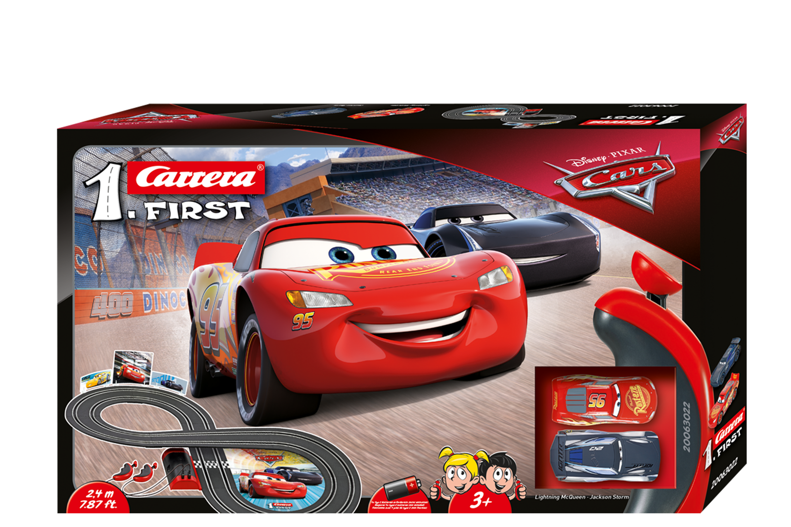 Pista Carrera First Disney Pixar Cars ( McQueen+ Storm) 2,4m