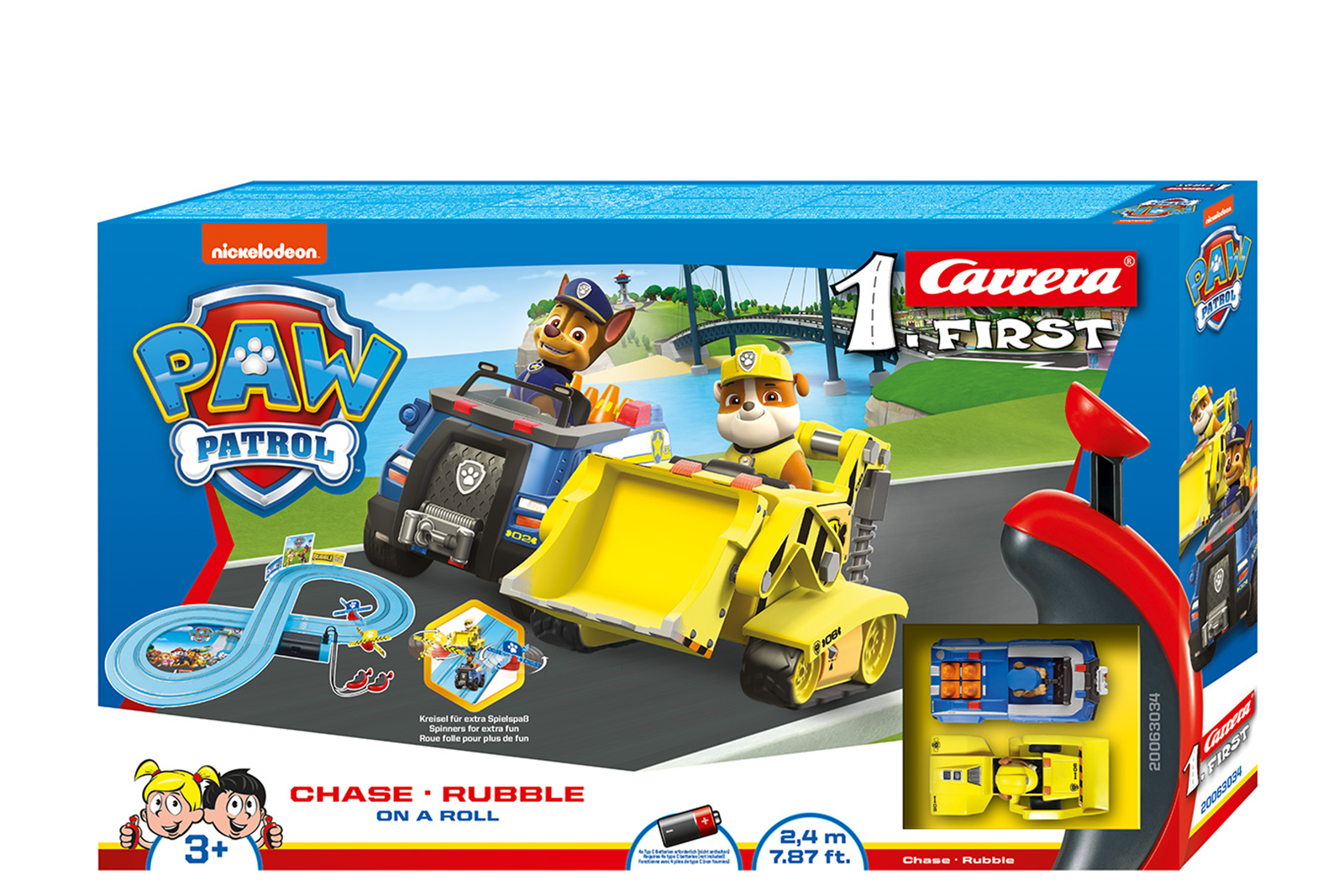Pista Carrera Paw Patrol On a Roll (Chase+Rubble) 2,4m