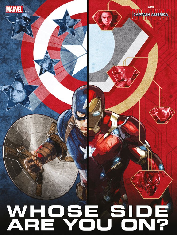 Captain America Civil War Glass Poster Whose Side Are You On 30 x 40 cm