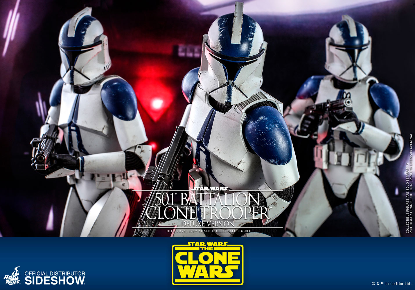 Star Wars: The Clone Wars - Deluxe 501st Battalion Clone Trooper 1:6 Scale 