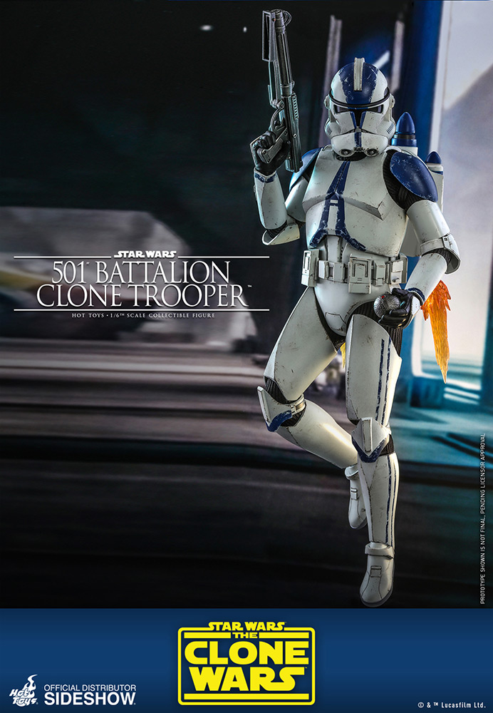 Star Wars: The Clone Wars - 501st Battalion Clone Trooper 1:6 Scale Figure