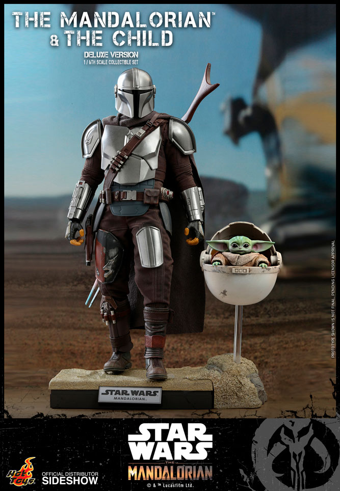 Star Wars: Deluxe The Mandalorian and The Child 1:6 Scale Figure Set 