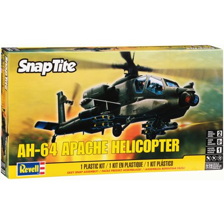 Revell Model Kit SnapTite AH-64 Apache Helicopter Scale 1:72