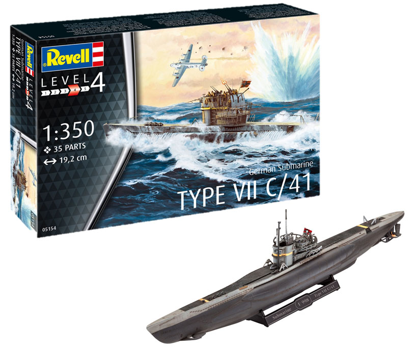 Revell Model Kit German Submarine Type VII C/41 1:350