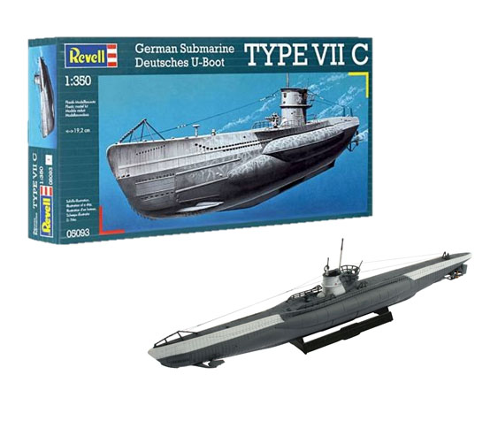 Revell Model Kit German Submarine TYPE VII C 1:350