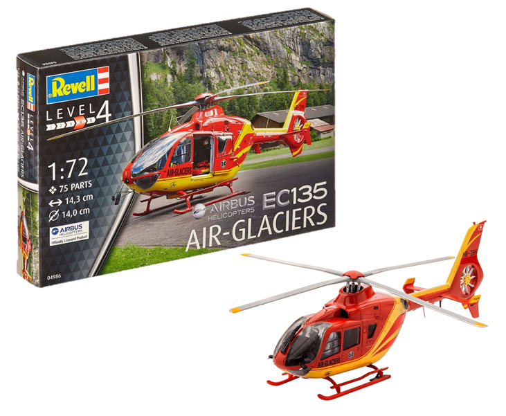 Revell Model Kit EC135 AIR-GLACIERS 1:72