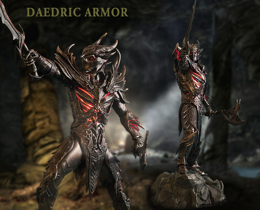 The Elder Scrolls V Skyrim Statue 1/6 Daedric Armor Limited Edition 42 cm
