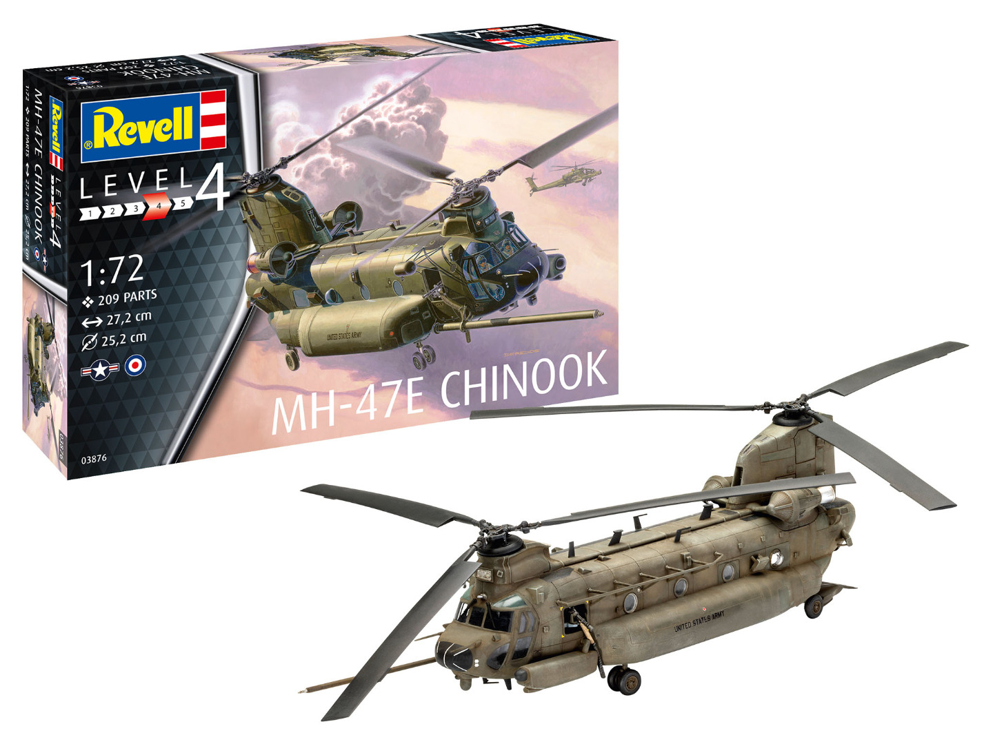 Revell Model Kit MH-47E Chinook Scale 1:72