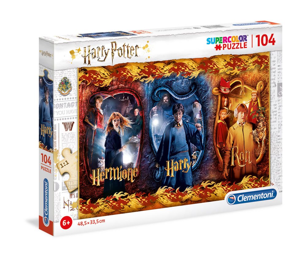 Harry Potter Super Color Puzzle Harry, Ron & Hermione (104 peças)