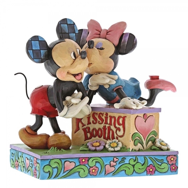 Disney Traditions Jim Shore Mickey Mouse & Minnie Mouse Kissing Booth