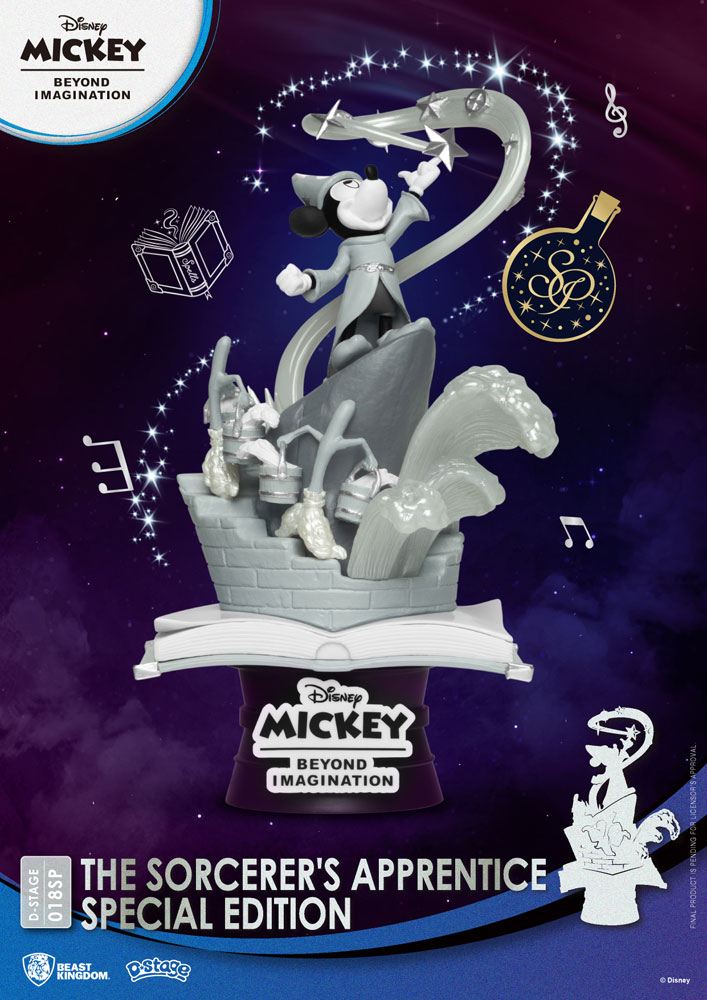 Mickey Beyond Imaginatio D-Stage PVC Diorama The Sorcerer's Apprentice 15cm