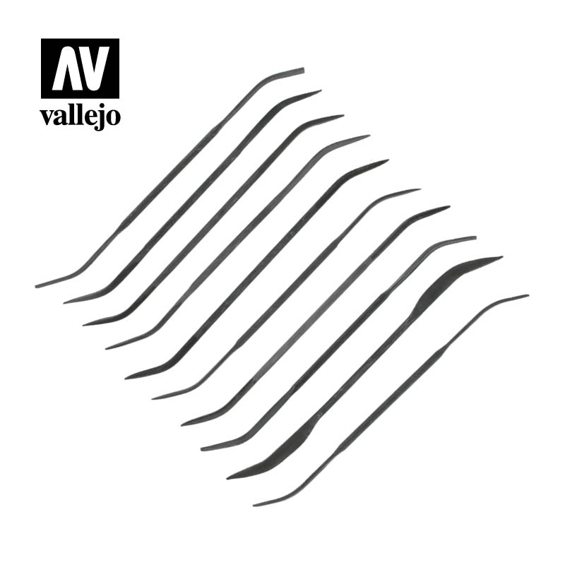 Vallejo (T03003) Set of 10 Curved Files 