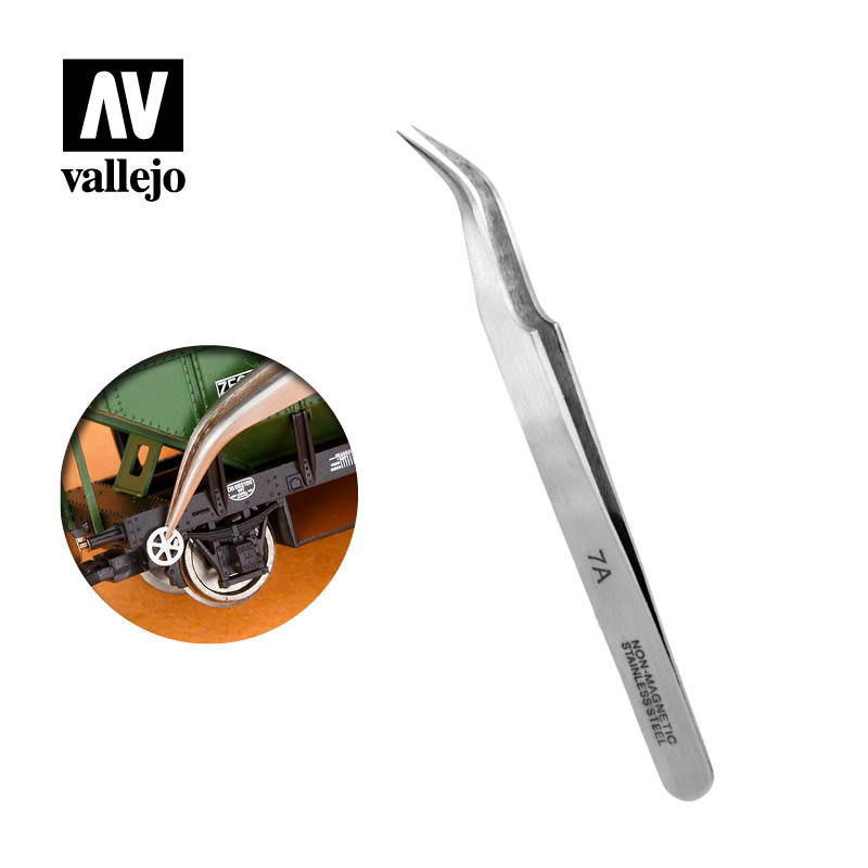 Vallejo (T12004) Extra Fine Curved Tweezers (115 mm)