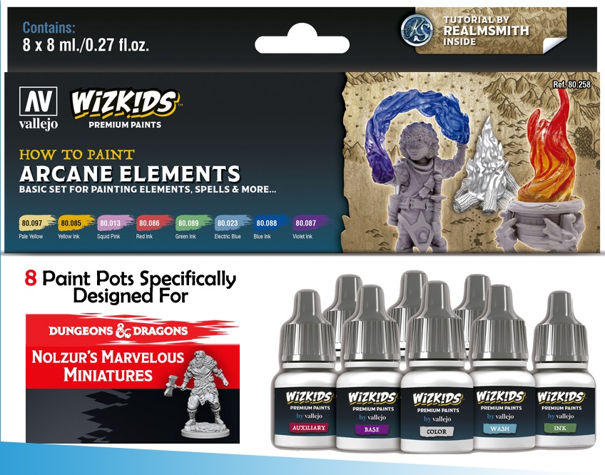 Vallejo (80.258) Wizkids Premium Paint Set Arcane Elements (8x8ml)