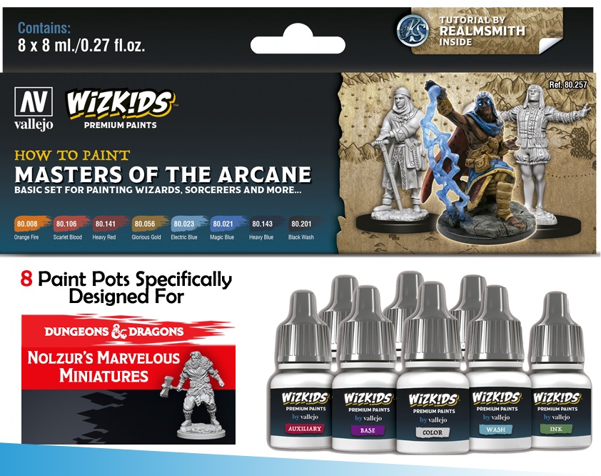 Vallejo (80.257) Wizkids Premium Paint Set Masters of the Arcane (8x8ml)