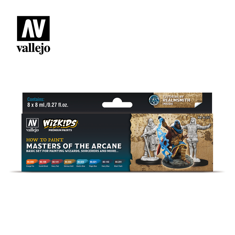 Vallejo (80.257) Wizkids Premium Paint Set Masters of the Arcane (8x8ml)