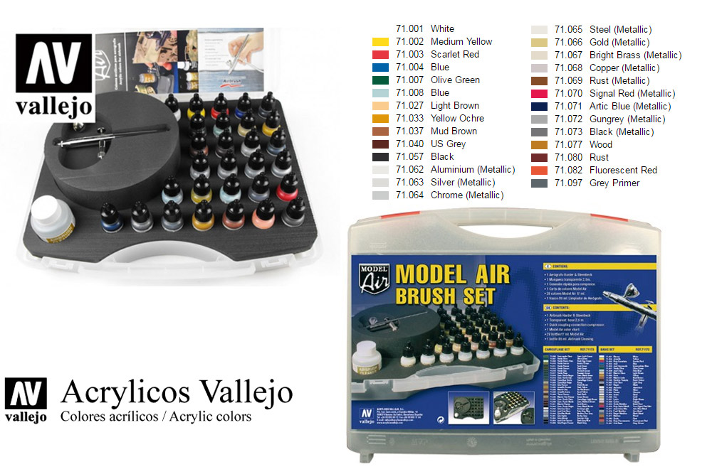 Vallejo Model Air Basic Colors & Airbrush