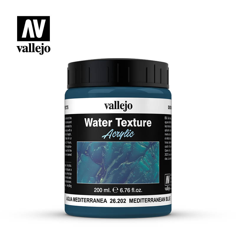Vallejo Diorama Effects Water Texture Mediterranean Blue 26202