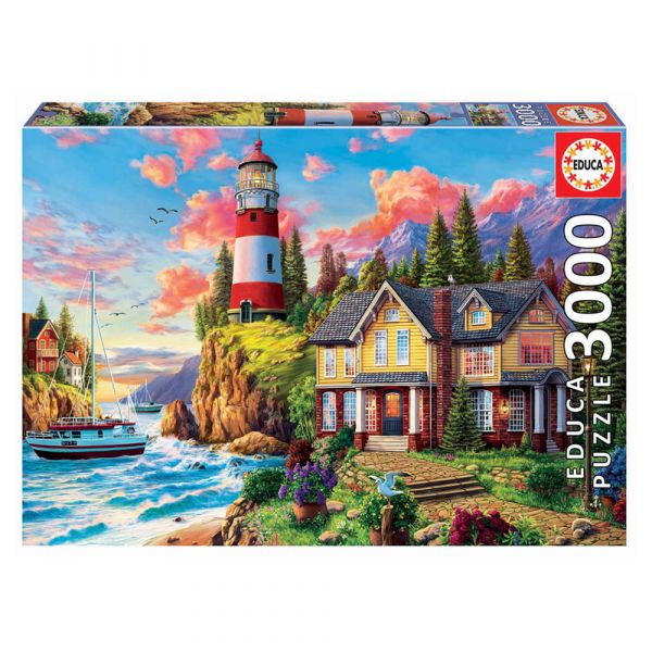 Puzzle Farol junto ao oceano (3000 peças)