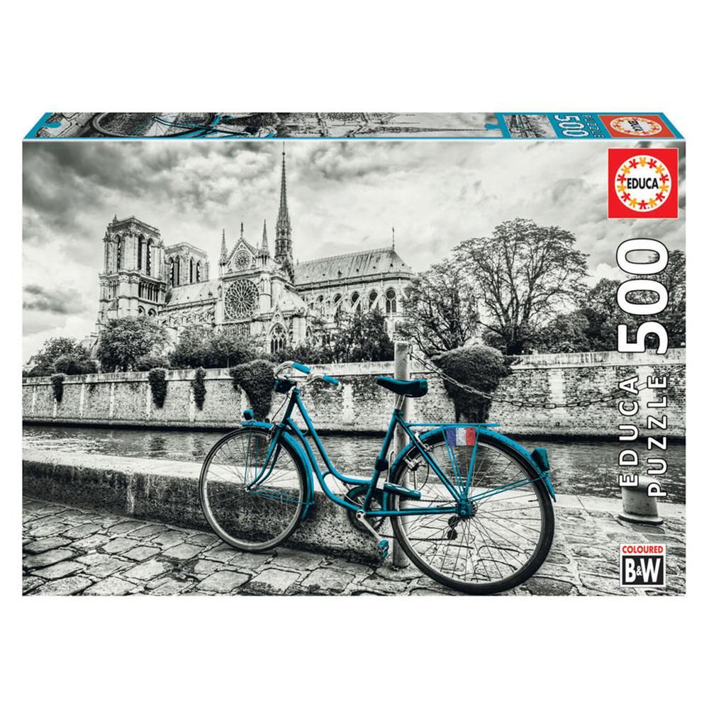 Puzzle Bicicleta junto a Notre-Dame (500 peças)